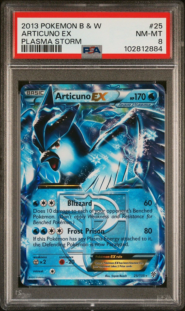 2013 Pokemon Black & White Plasma Storm 25 Articuno Ex PSA