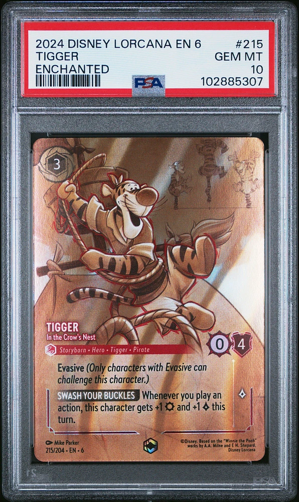 2024 Disney Lorcana En 6-azurite Sea 215 Tigger