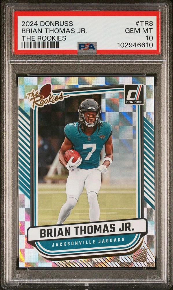 2024 Panini Donruss The Rookies Tr8 Brian Thomas Jr. PSA 10