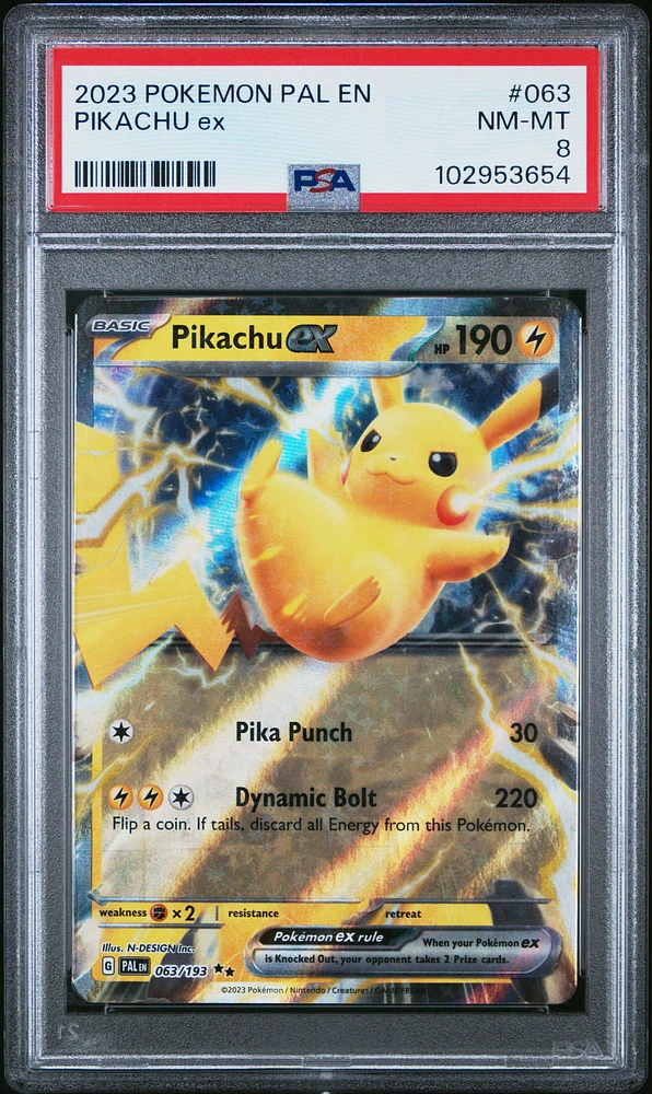 2023 Pokemon Pal En-paldea Evolved 063 Pikachu Ex PSA