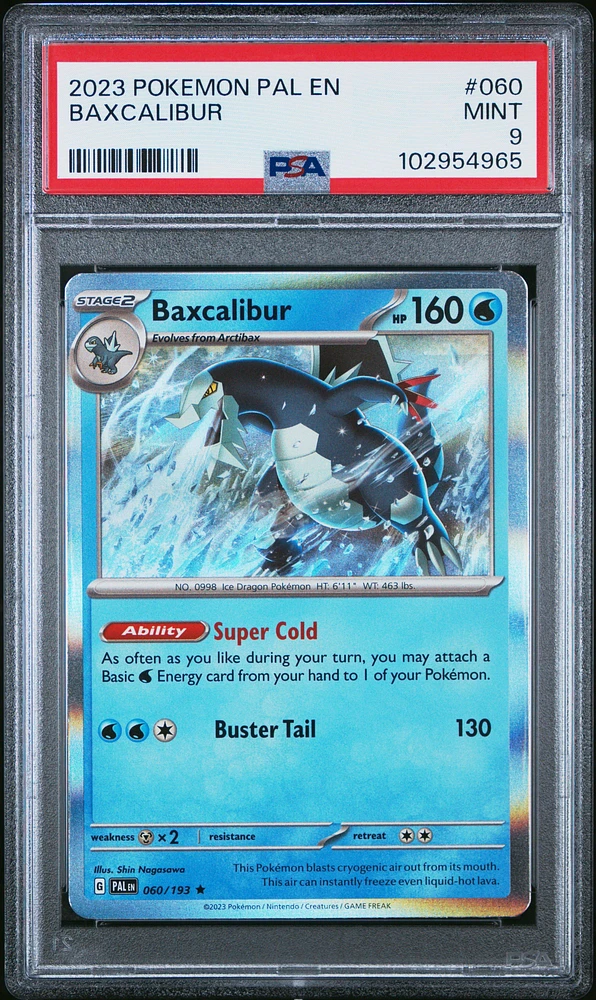 2023 Pokemon Pal En-paldea Evolved 060 Baxcalibur PSA 9