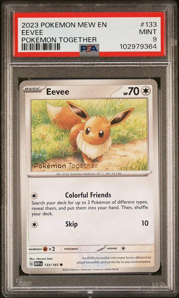 2023 Pokemon Mew En-151 133 Eevee Pokemon Together PSA