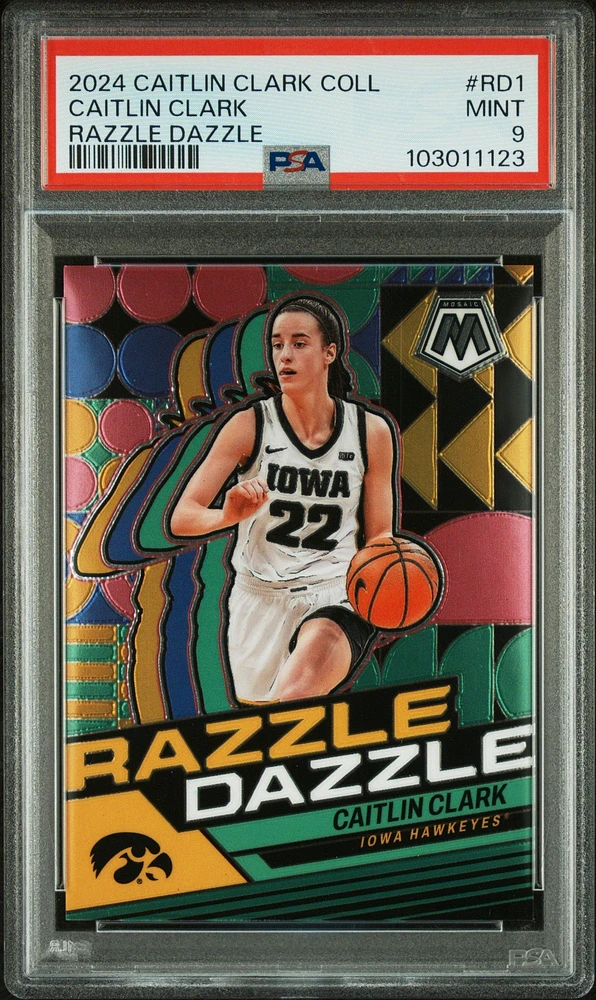 2024 Panini Caitlin Clark Collection Razzle Dazzle Rd1 Caitlin Clark PSA