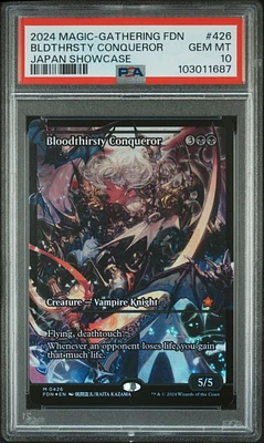 2024 Magic The Gathering Foundations 426 Bloodthirsty Conqueror Japan Showcase PSA 10