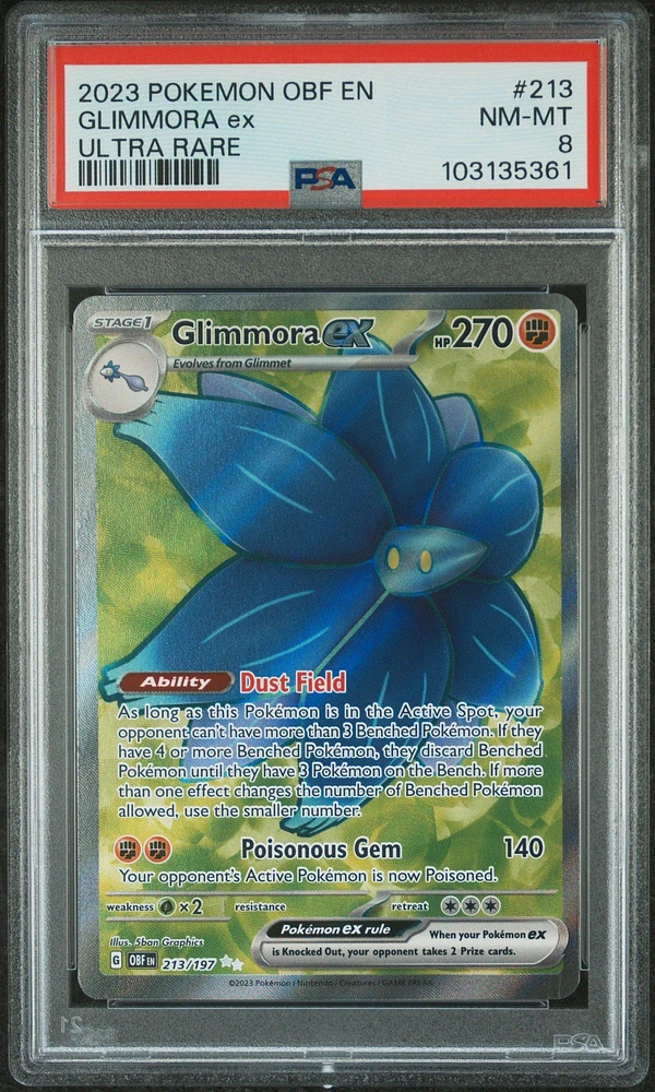 2023 Pokemon Obf En-obsidian Flames 213 Glimmora Ex Ultra Rare PSA