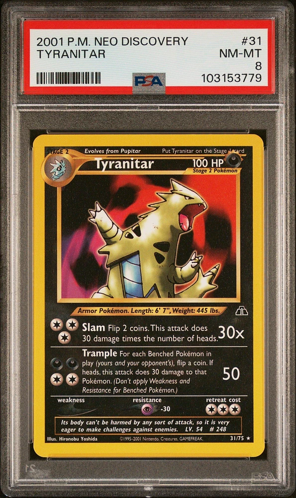2001 Pokemon Neo Discovery 31 Tyranitar PSA