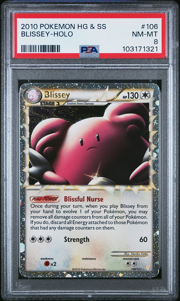 2010 Pokemon Heartgold & Soulsilver 106 Blissey-holo PSA