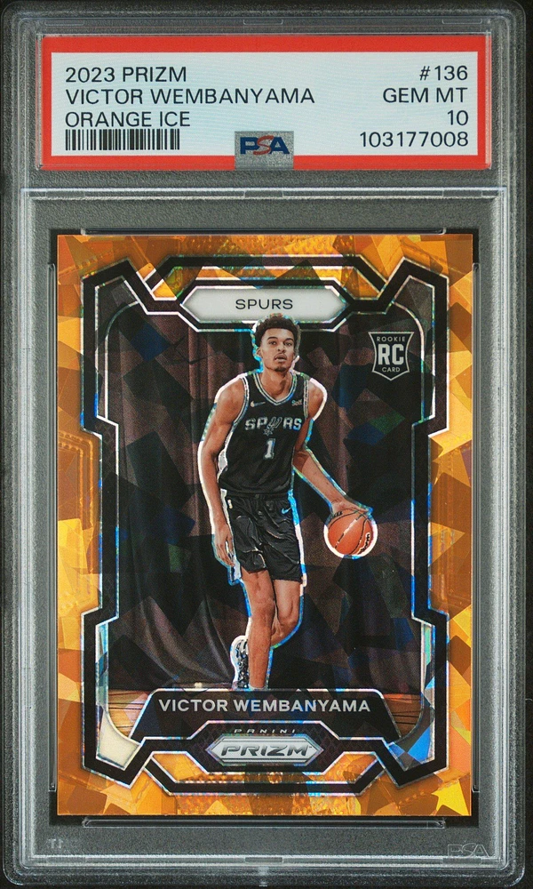2023 Panini Prizm 136 Victor Wembanyama Ice PSA