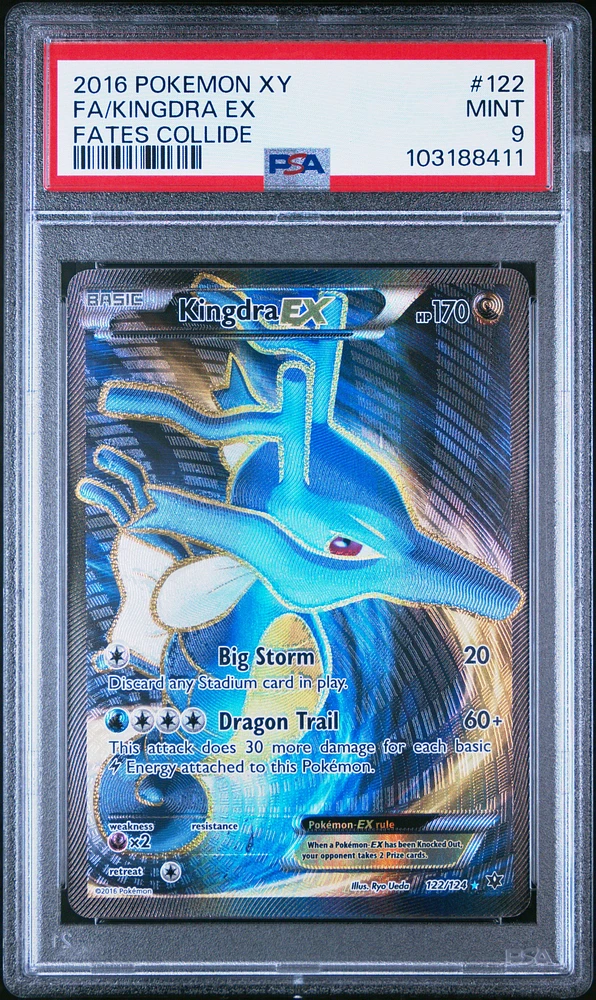 2016 Pokemon Xy Fates Collide 122 Full Art/kingdra Ex PSA