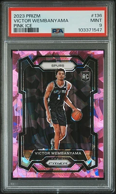 2023 Panini Prizm 136 Victor Wembanyama Ice PSA