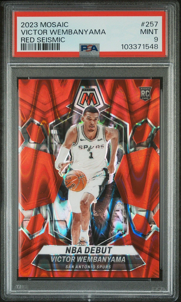 2023 Panini Mosaic 257 Victor Wembanyama Red Seismic PSA