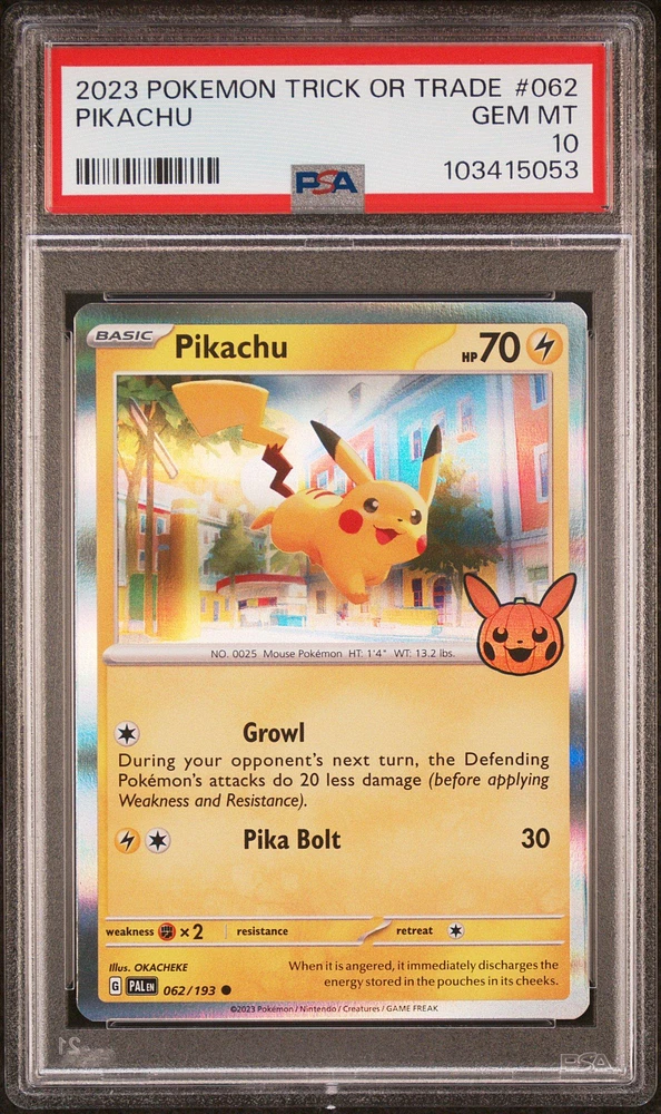 2023 Pokemon Trick Or Trade 062 Pikachu PSA
