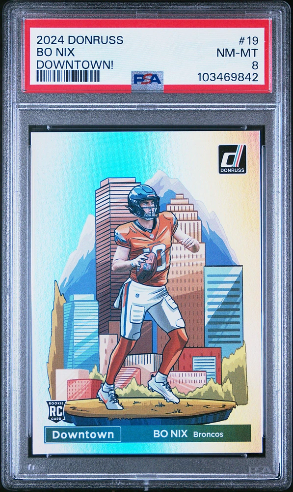 2024 Panini Donruss Downtown! 19 Bo Nix PSA