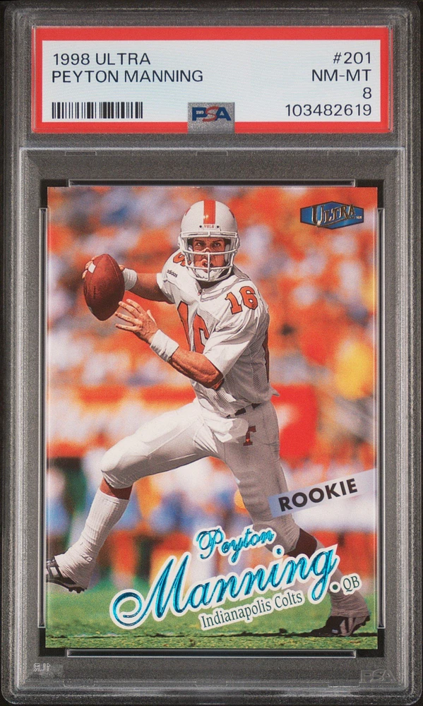 1998 Ultra 201 Peyton Manning PSA 8
