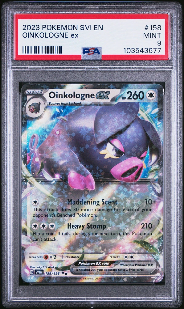 2023 Pokemon Svi En-scarlet & Violet 158 Oinkologne Ex PSA