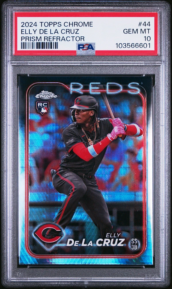 2024 Topps Chrome 44 Elly De La Cruz Prism Refractor PSA