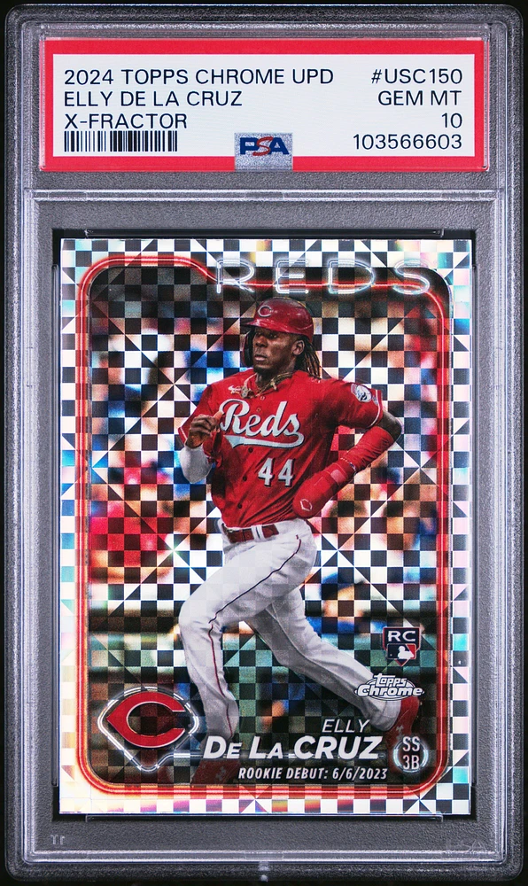2024 Topps Chrome Update Usc150 Elly De La Cruz X-fractor PSA 10