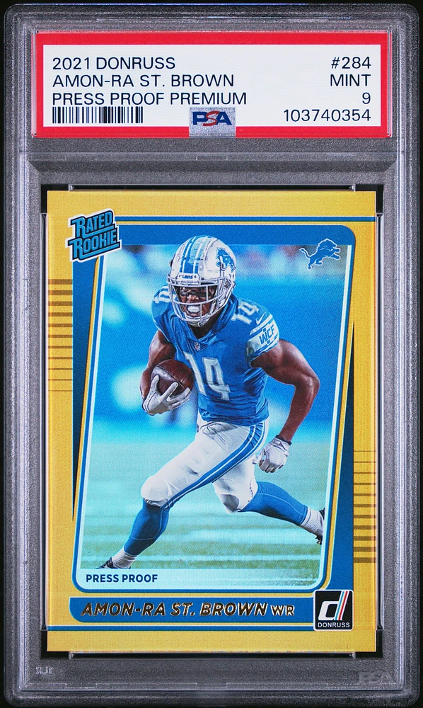 2021 Panini Donruss 284 Amon-ra St. Brown Press Proof Premium PSA