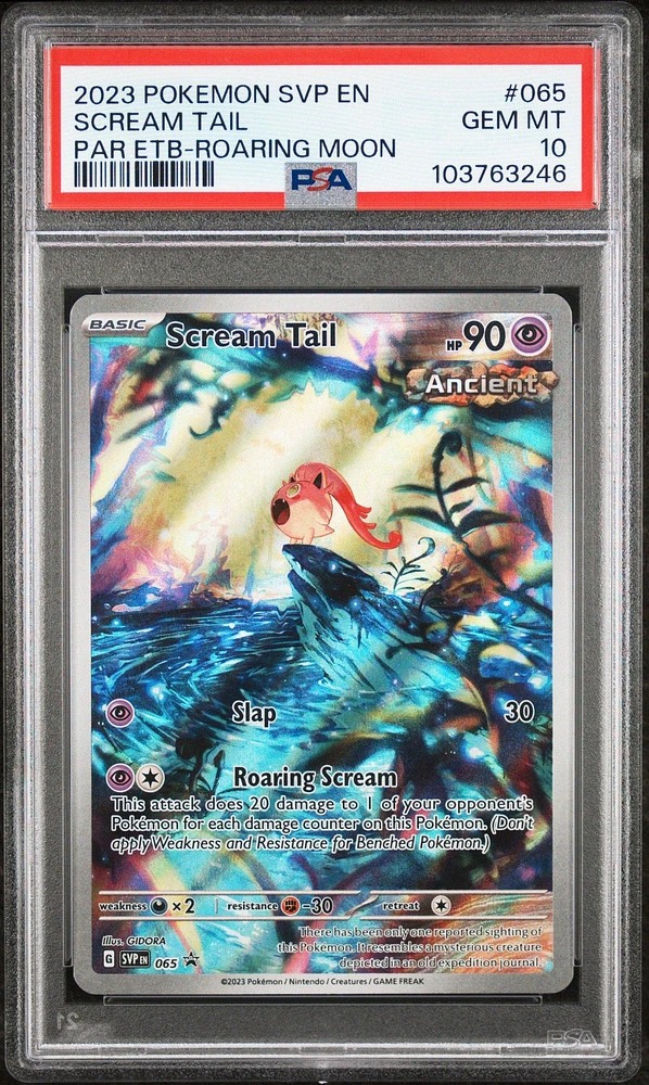 2023 Pokemon Svp En-sv Black Star Promo 065 Scream Tail Paradox Rift Elite Trainer Box-roaring Moon PSA