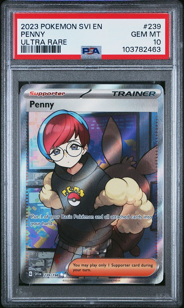 2023 Pokemon Svi En-scarlet & Violet 239 Penny Ultra Rare PSA