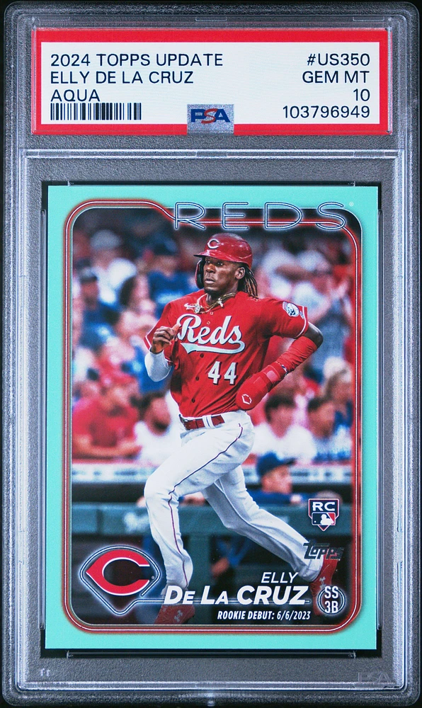 2024 Topps Update Us350 Elly De La Cruz Aqua PSA 10