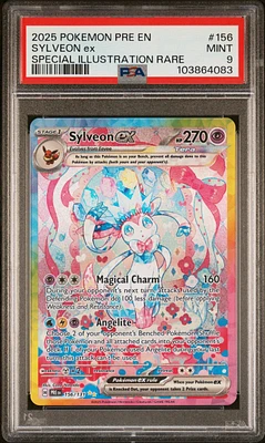 2025 Pokemon Pre En-prismatic Evolutions 156 Sylveon Ex Special Illustration Rare PSA