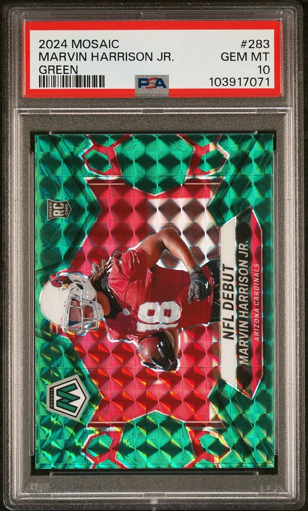 2024 Panini Mosaic 283 Marvin Harrison Jr. Green PSA 10