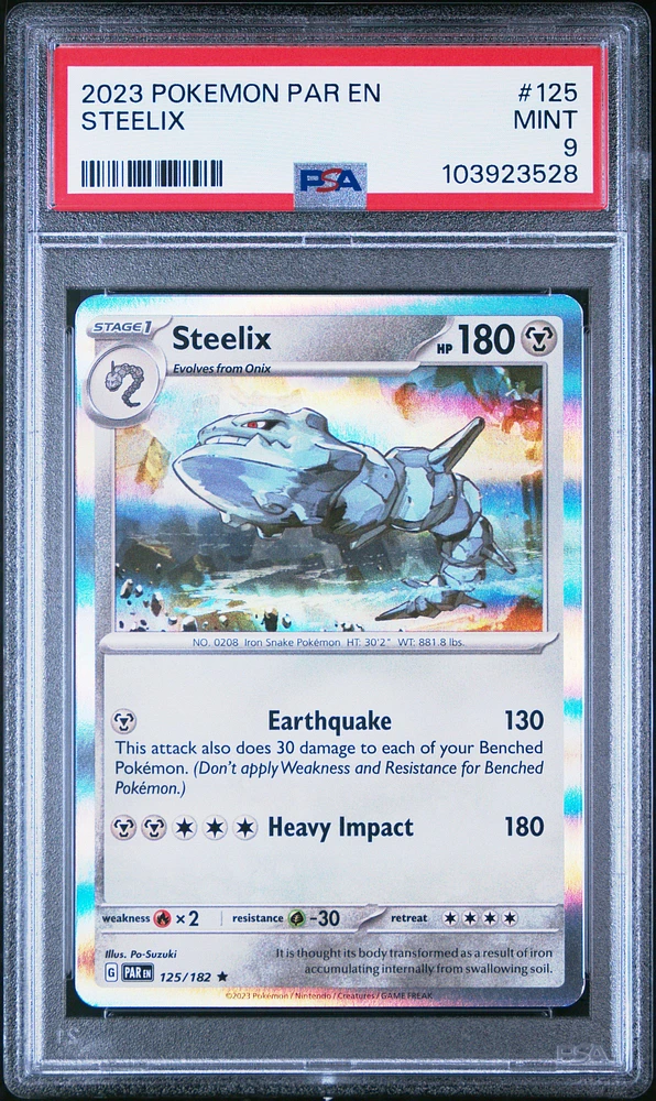 2023 Pokemon Par En-paradox Rift 125 Steelix PSA 9