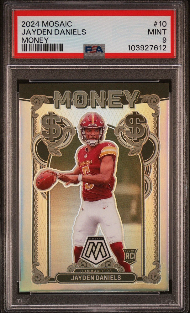 2024 Panini Mosaic Money 10 Jayden Daniels PSA 9