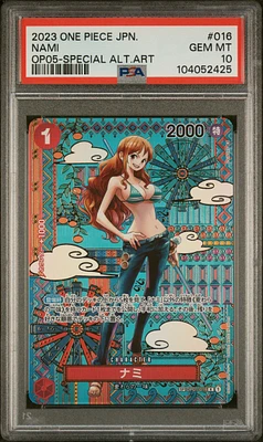 2023 One Piece Japanese Op05-awakening Of The New Era 016 Nami Special Alternate Art PSA 10