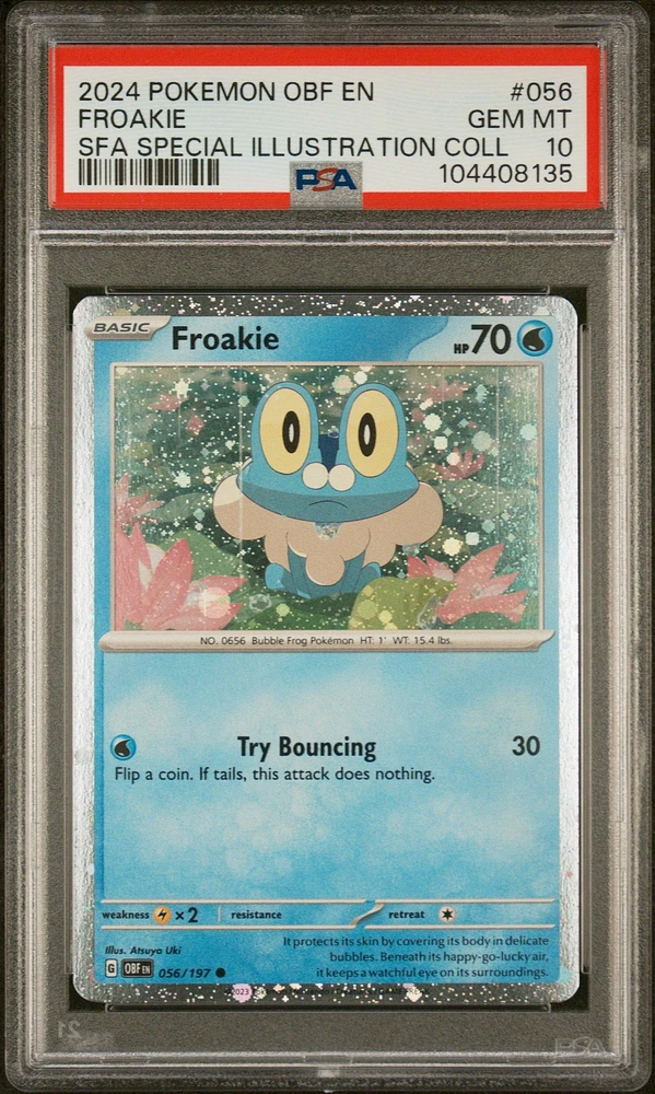 2024 Pokemon Obf En-obsidian Flames 056 Froakie Shrouded Fable Special Illustration Collection PSA