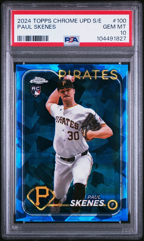 2024 Topps Chrome Sapphire Update Series 100 Paul Skenes PSA 10