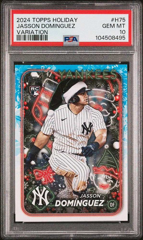 2024 Topps Holiday H75 Jasson Dominguez Variation PSA 10