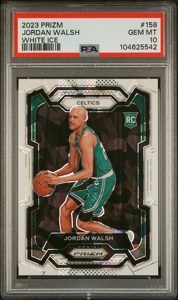2023 Panini Prizm 158 Jordan Walsh White Ice PSA 10