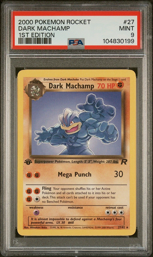 2000 Pokemon Rocket 27 Dark Machamp 1st Edition PSA