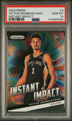 2023 Panini Prizm Instant Impact 3 Victor Wembanyama PSA 10