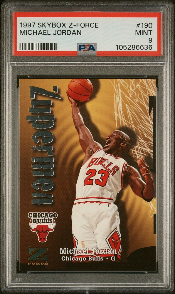 1997 Skybox Z-force 190 Michael Jordan PSA 9