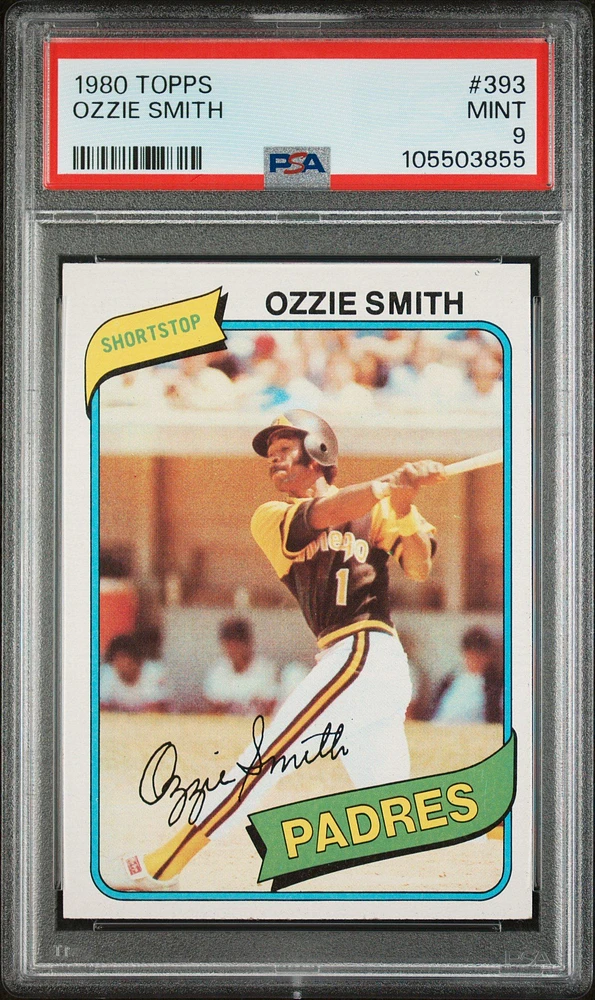1980 Topps 393 Ozzie Smith PSA 9