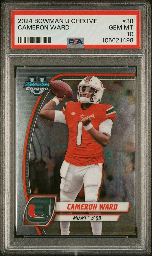 2024 Bowman University Chrome 38 Cameron Ward PSA 10