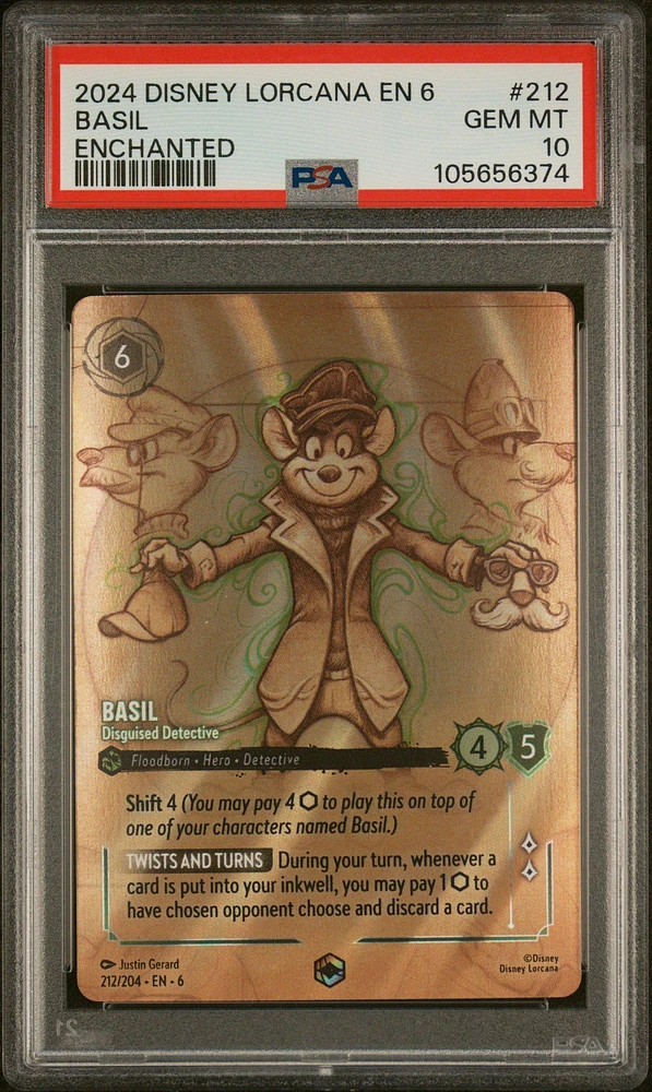 2024 Disney Lorcana En 6-azurite Sea 212 Basil