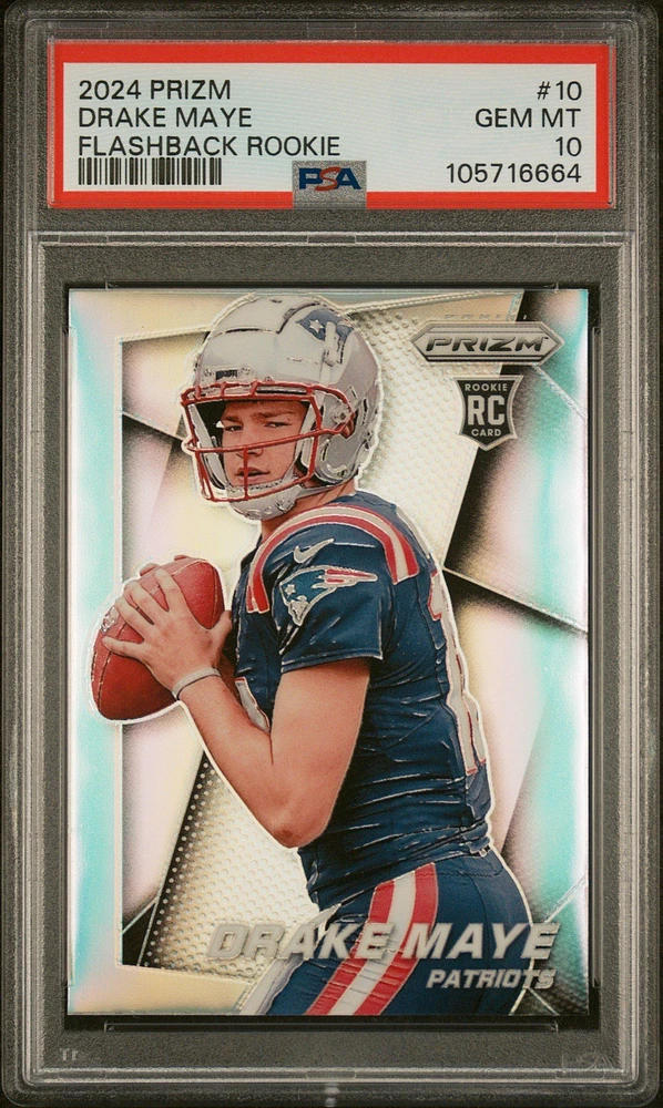 2024 Panini Prizm Prizm Flashback Rookie 10 Drake Maye PSA 10