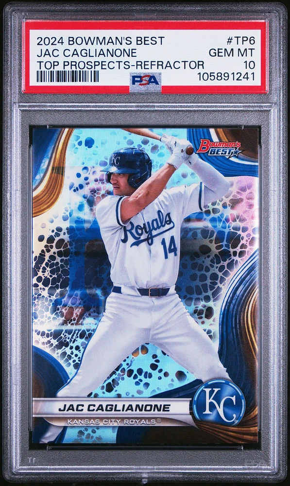 2024 Bowman's Best Top Prospects Tp6 Jac Caglianone Refractor PSA 10