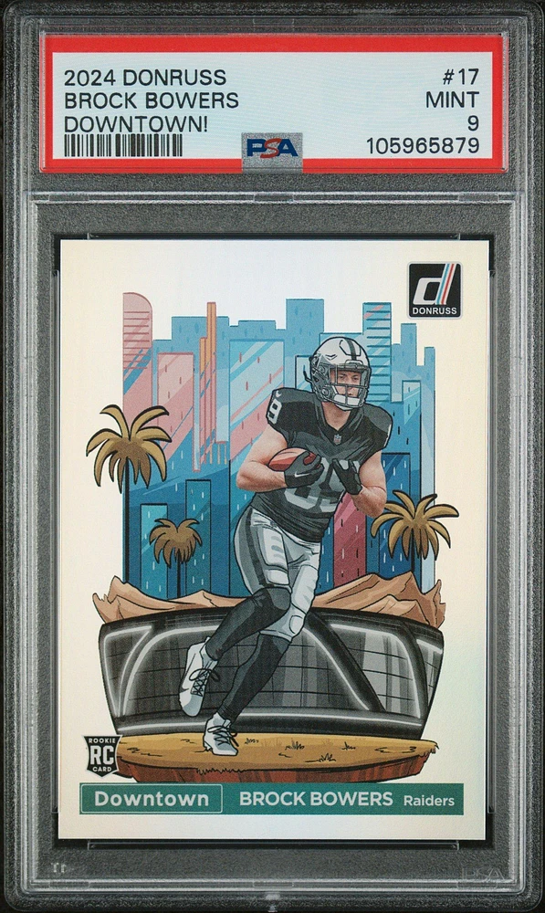 2024 Panini Donruss Downtown! 17 Brock Bowers PSA