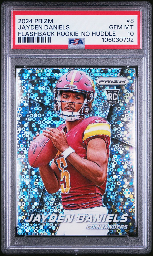 2024 Panini Prizm Prizm Flashback Rookie 8 Jayden Daniels No Huddle PSA 10