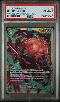2024 One Piece Op06-wings Of The Captain 118 Roronoa Zoro PSA 10