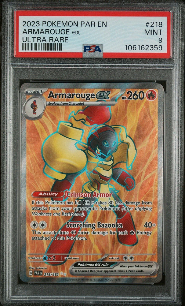 2023 Pokemon Par En-paradox Rift 218 Armarouge Ex Ultra Rare PSA