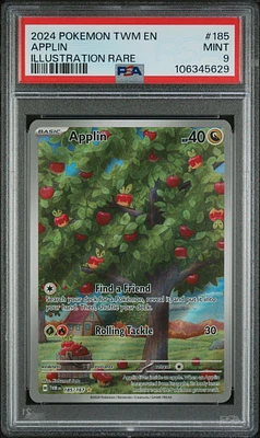 2024 Pokemon Twm En-twilight Masquerade 185 Applin Illustration Rare PSA