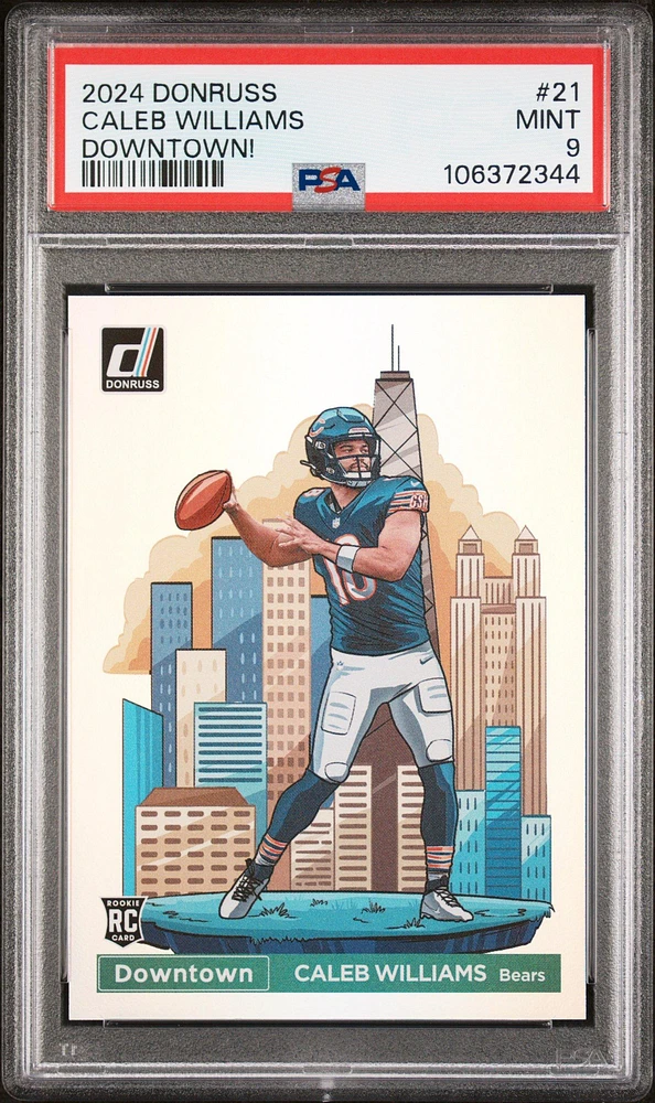 2024 Panini Donruss Downtown! 21 Caleb Williams PSA 9