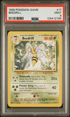1999 Pokemon Game 17 Beedrill PSA 9