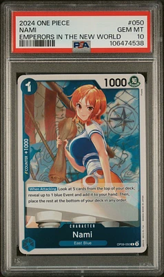 2024 One Piece Op09-emperors In The New World 050 Nami PSA 10